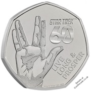 2026 60 Years of Star Trek - Live Long and Prosper 50p BU